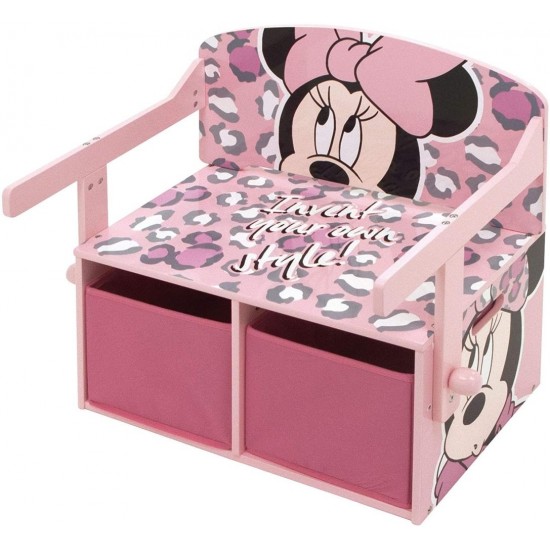 Mobilier 2 in 1 pentru depozitare jucarii Minnie Mouse