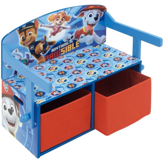 Mobilier 2 in 1 pentru depozitare jucarii Paw Patrol