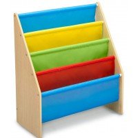 Organizator carti cu cadru din lemn Natur Multicolor