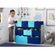 Organizator jucarii cu cadru din lemn Deluxe Grey Blue