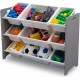 Organizator jucarii cu cadru din lemn Grey White Signature 