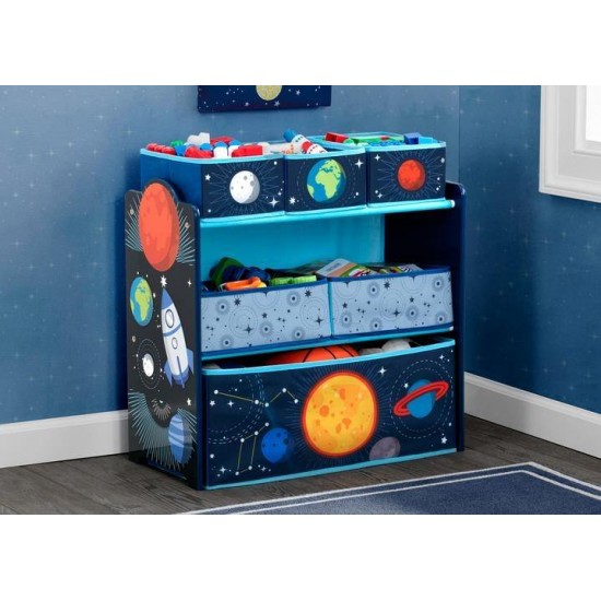 Organizator jucarii cu cadru din lemn Space Adventures