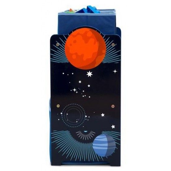 Organizator jucarii cu cadru din lemn Space Adventures