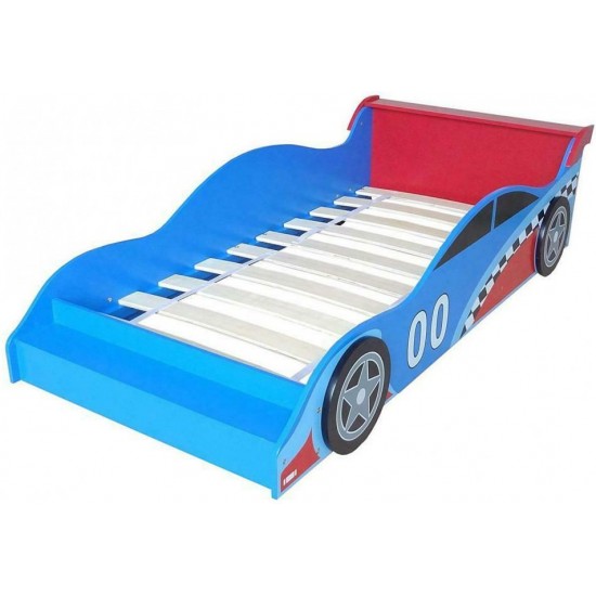 Pat cu cadru din lemn Racing Car