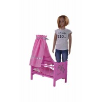 Patut din lemn pentru papusi Diadem Pink