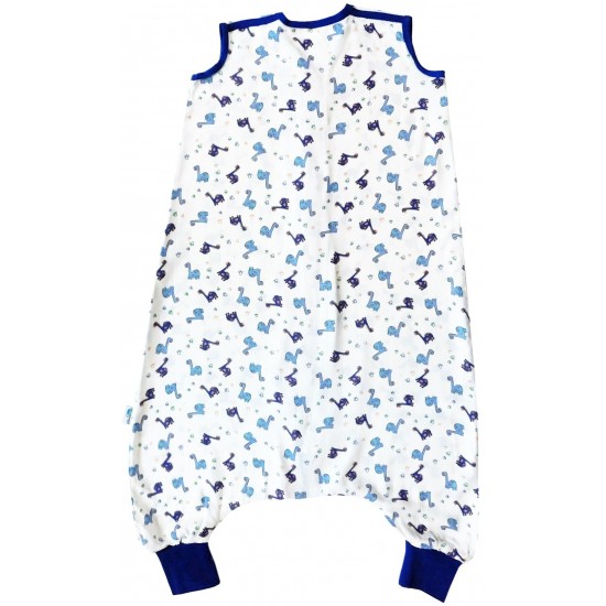 Sac de dormit cu picioruse Bamboo Blue Dinosaurs 5-6 ani 0.5 Tog