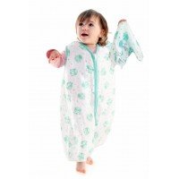 Sac de dormit cu picioruse Mint Owl din muselina 12-18 luni 0.5 Tog