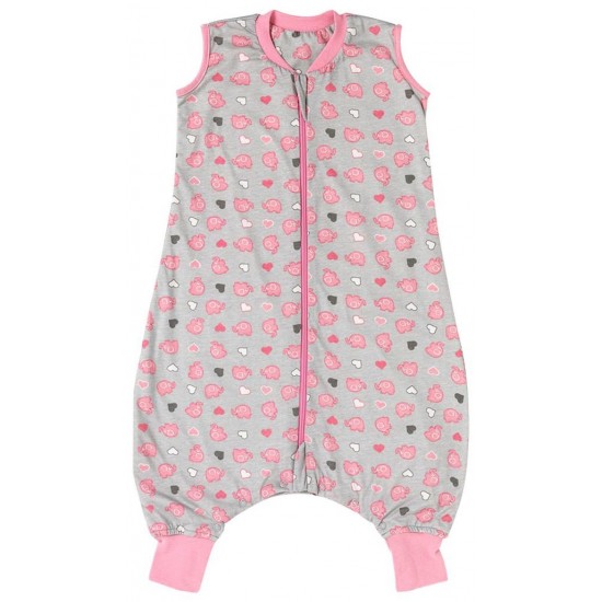 Sac de dormit cu picioruse Pink Elephant 3-4 ani 0.5 Tog