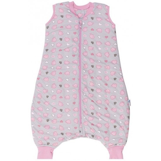 Sac de dormit cu picioruse Pink Elephant 6-12 luni 1.0 Tog