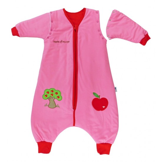 Sac de dormit cu picioruse si maneca lunga detasabila Apple of my eye 2-3 ani 2.5 Tog