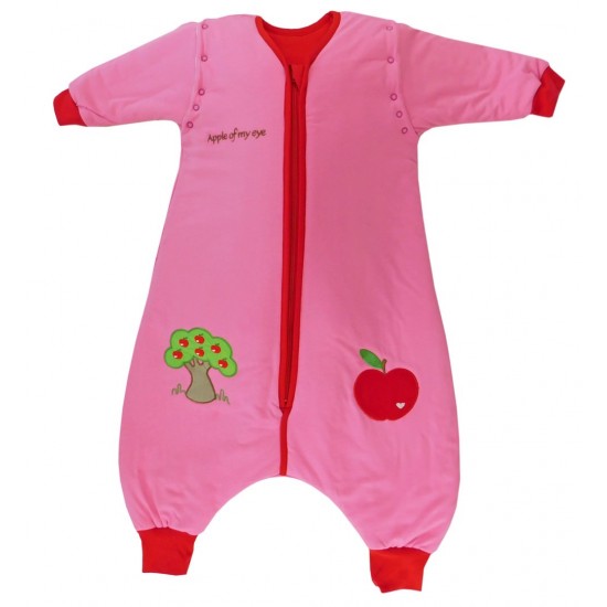 Sac de dormit cu picioruse si maneca lunga detasabila Apple of my eye 5-6 ani 2.5 Tog