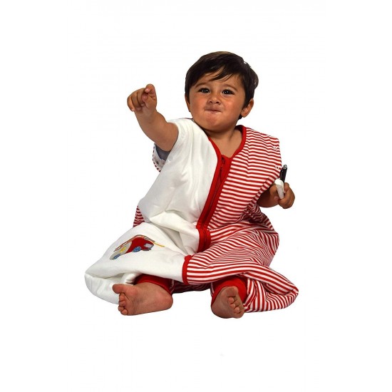 Sac de dormit cu picioruse si maneca lunga detasabila Fire Engine 6-12 luni 2.5 Tog