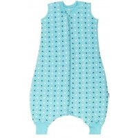Sac de dormit cu picioruse Teal Stars 6-12 luni 0.5 Tog