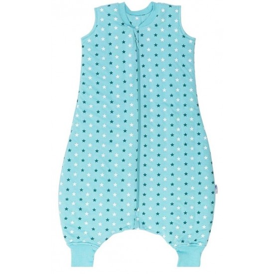 Sac de dormit cu picioruse Teal Stars 6-12 luni 0.5 Tog