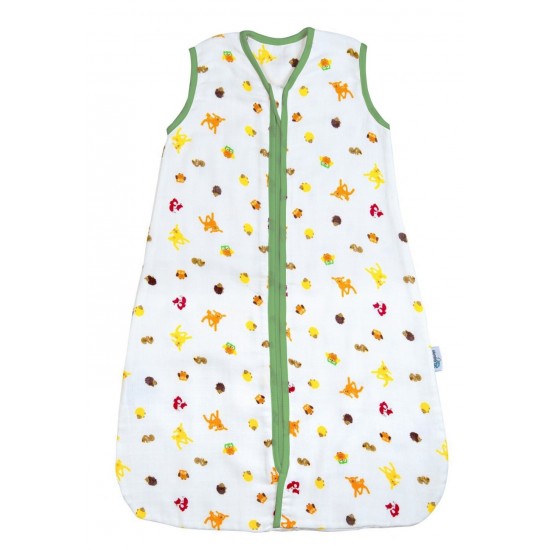 Sac de dormit pentru vara din muselina Forest Friends 0-6 luni 0.5 Tog