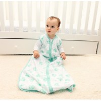 Sac de dormit pentru vara din muselina Mint Owl 0-6 luni 0.5 Tog