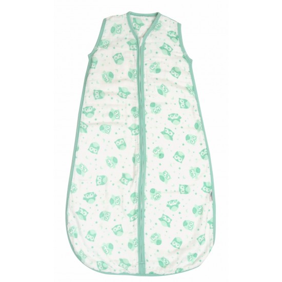 Sac de dormit pentru vara din muselina Mint Owl 6-18 luni 0.5 Tog