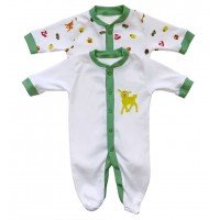 Set 2 bucati salopeta cu maneca lunga Forest Friends 12-18 luni