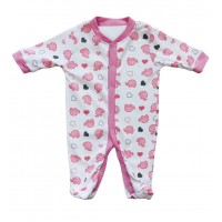 Set 2 bucati salopeta cu maneca lunga Pink Elephant 18-24 luni