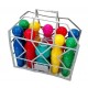 Set de bowling cu 9 popice Colour Fun
