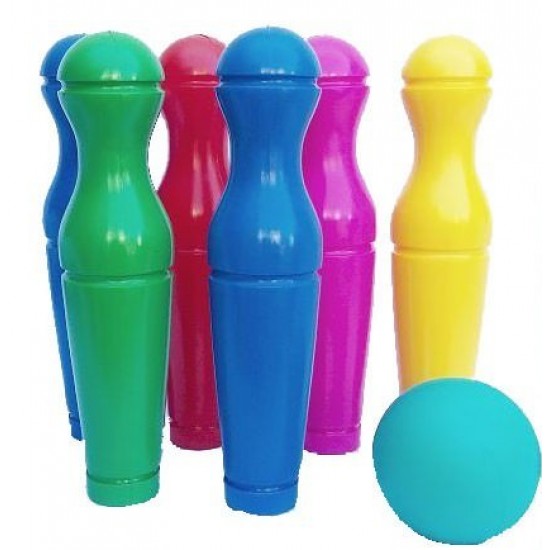 Set de bowling cu 9 popice Colour Fun