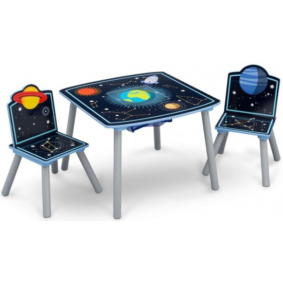 Set masuta multifunctionala si 2 scaunele Space Adventures