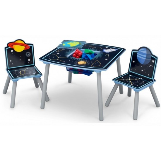 Set masuta multifunctionala si 2 scaunele Space Adventures