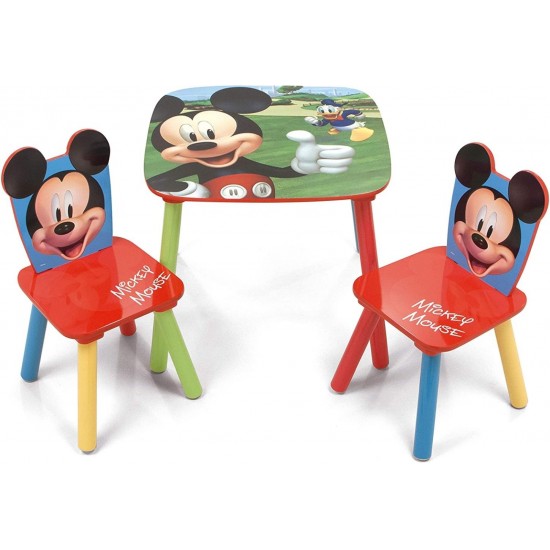 Set masuta si 2 scaunele Mickey Mouse