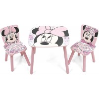 Set masuta si 2 scaunele Minnie Mouse