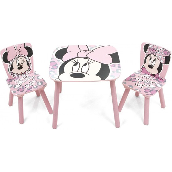 Set masuta si 2 scaunele Minnie Mouse