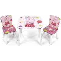 Set masuta si 2 scaunele Peppa Pig