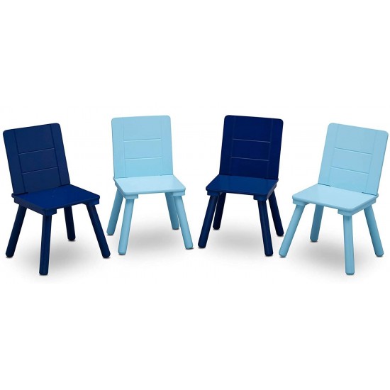 Set masuta si 4 scaunele Grey/Blue