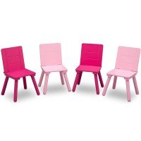 Set masuta si 4 scaunele White/Pink