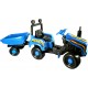 Tractor cu pedale si remorca Mega Farm Blue