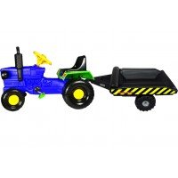 Tractor cu pedale si remorca Turbo Blue