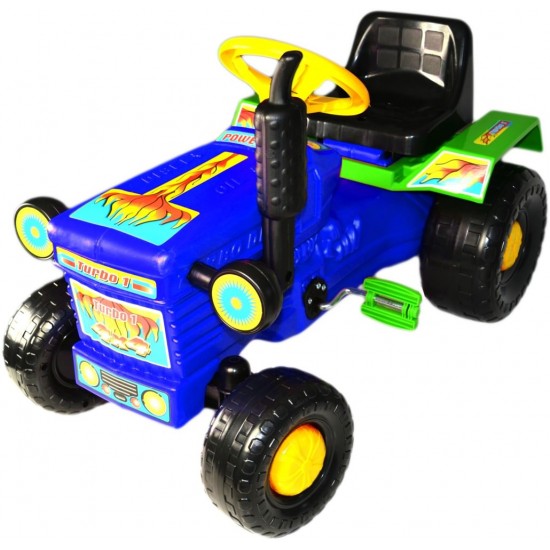 Tractor cu pedale Turbo Blue