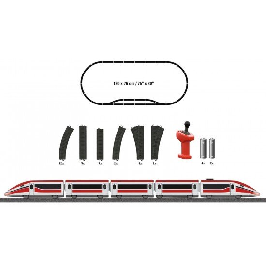 Tren de calatori cu sine si telecomanda Italian Express