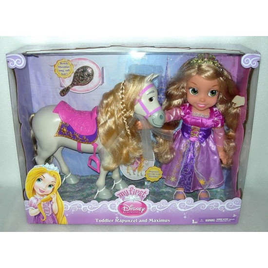Set de joaca papusa Rapunzel si Maximus