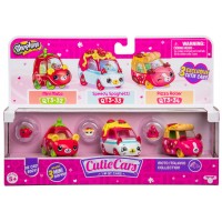 Set 3 masinute Molto Italiano cu 3 figurine Shopkins Cutie Cars 