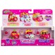 Set 3 masinute Molto Italiano cu 3 figurine Shopkins Cutie Cars 