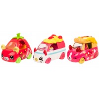 Set 3 masinute Molto Italiano cu 3 figurine Shopkins Cutie Cars 