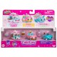 Set 3 masinute Wedding Wheels cu 3 figurine Shopkins Cutie Cars