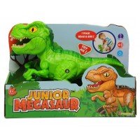 Dinozaur Junior cu sunete si functie de mers T-Rex Verde