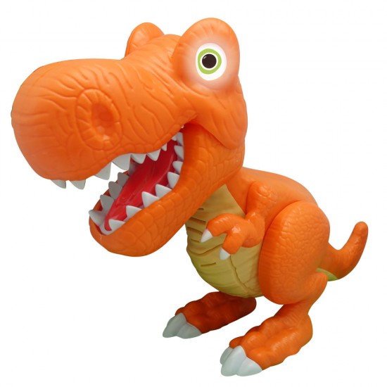 Dinozaur Junior T-Rex cu lumini si sunete - Portocaliu