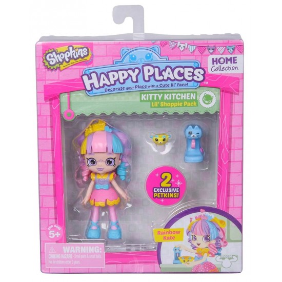 Figurine Happy Places S1 - Pachet cu papusa Rainbow Kate