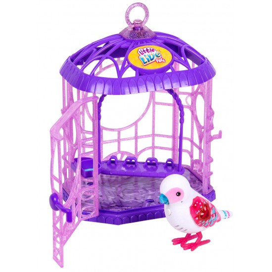 Pasare electronica Little Live Pets cu cusca S6 - Bessie Bestie