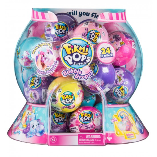 Pachet surpriza cu 1 personaj plus Pikmi Pops S4 Bubble Drops