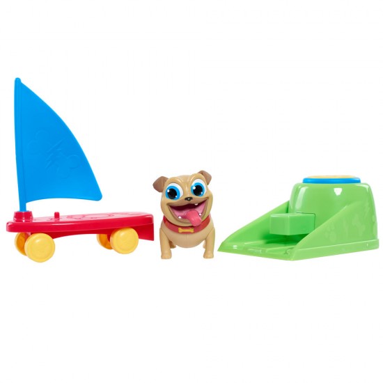 Figurina cu lansator Puppy Dog Pals - Rolly