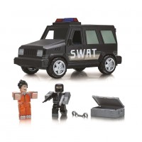 Masinuta cu functii si 2 figurine Roblox Jail Break Swat Unit