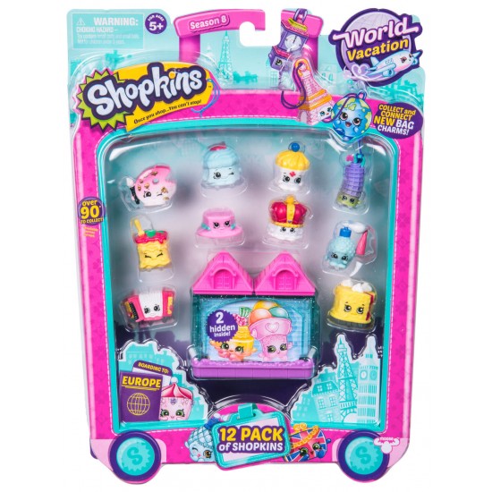 Set 12 figurine Shopkins colectia Europa Pink